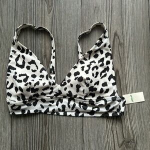 Aerie leopard print bikini top